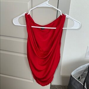Red Scrunched Top